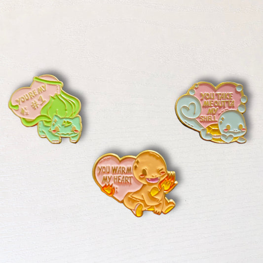 Pokemon Loving Heart Pin Collection