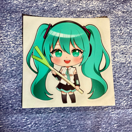 Hatsune Miku UV Decal Sticker