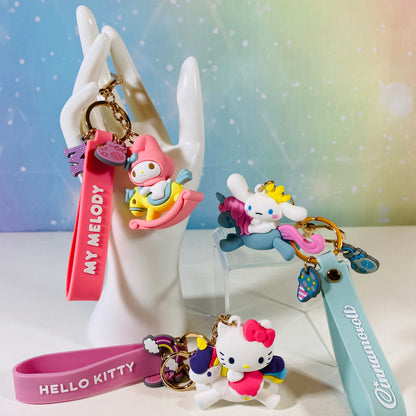 Sanrio Characters Riding Ponies Keychain