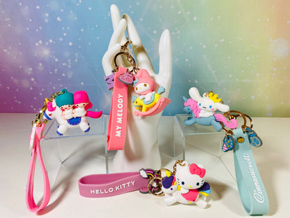 Sanrio Characters Riding Ponies Keychain