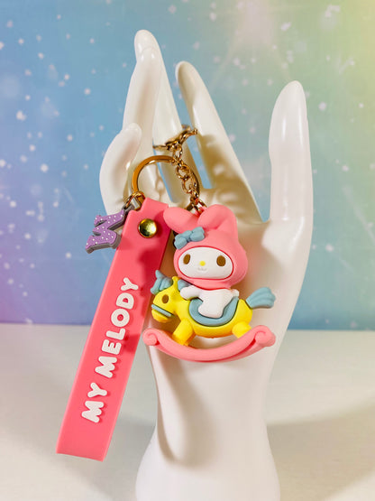 Sanrio Characters Riding Ponies Keychain